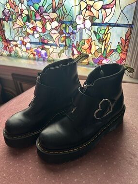 Dr. Martens x Lazy Oaf Heart Buckle Boot